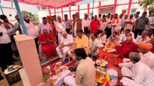 पुनरासर मंदिर जीर्णोद्धार हेतु भव्य कार्यशाला आयोजित, विधायक ताराचंद सारस्वत ने किया शिला पूजन