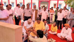 पुनरासर मंदिर जीर्णोद्धार हेतु भव्य कार्यशाला आयोजित, विधायक ताराचंद सारस्वत ने किया शिला पूजन