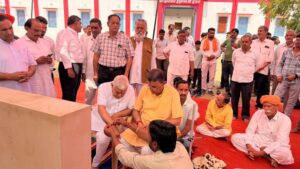 पुनरासर मंदिर जीर्णोद्धार हेतु भव्य कार्यशाला आयोजित, विधायक ताराचंद सारस्वत ने किया शिला पूजन