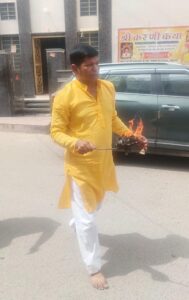 आज मां करणी की नव दिन आराधना के बाद आज रामनवमी पर श्री भोमिया जी महाराज की हुई विशेष ज्योत