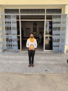 छात्र अजय वर्मा को नेट-जेआरएफ सफलता पर किया गया सम्मानित