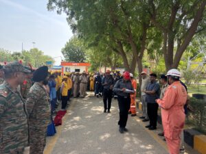 आईओसीएल के इंडेन बॉटलिंग प्लांट में जिला प्रशासन ने किया मॉक ड्रिल का आयोजन